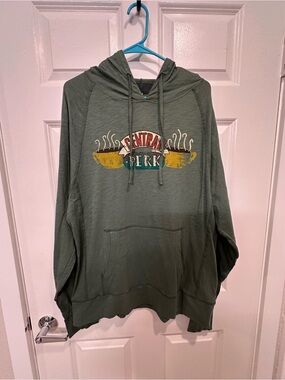 Central Perk Olive Green Hoodie Sweatshirt for Men
